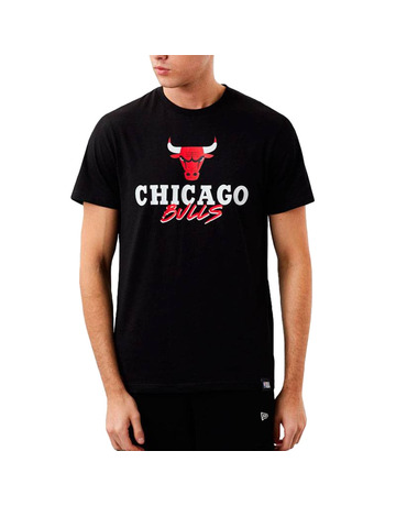 New Era NBA Chicago Bulls Script Logo Tee "Black"
