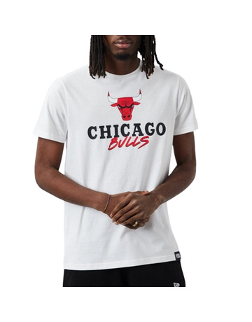 New Era NBA Chicago Bulls Script Logo Tee "White"
