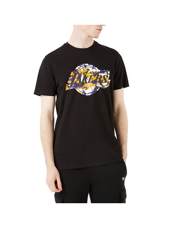 MENS LA Lakers NBA Globe Logo Black T-Shirt Black  New Era T-SHIRTS, TOPS  & VESTS — Linearinteriorismo
