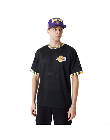 New Era - LA Lakers NBA Baseball Jersey Grey T-Shirt - Grey