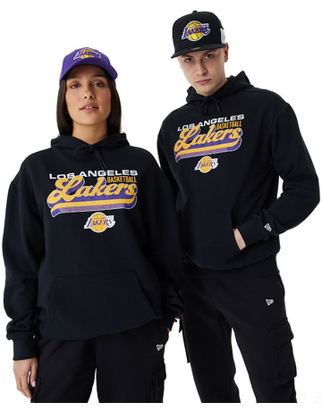 New Era NBA L.A Lakers Retro Graphic Oversized Hoodie "Black"