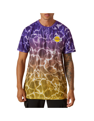 New Era NBA L.A Lakers Team Colour Water Print T-Shirt