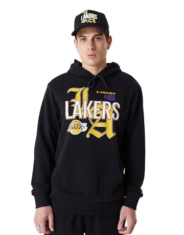 Official New Era NBA Infill Team Logo LA Lakers Black Jersey