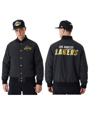New Era NBA L.A Lakers Team Script Bomber Jacket