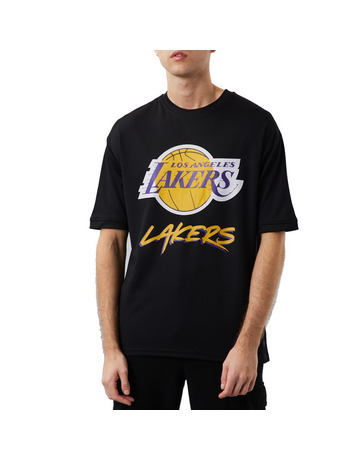 New Era NBA LA Lakers Logo Script Mesh Oversize Tee