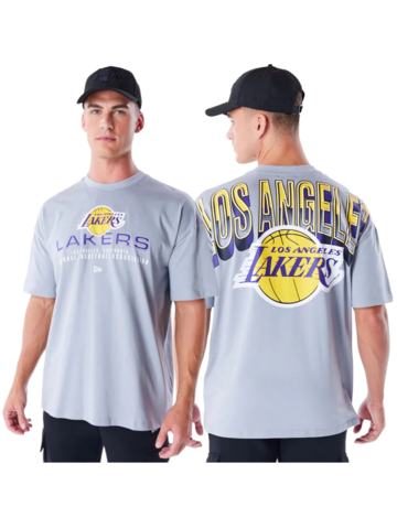 New Era NBA LA Lakers Tech Oversized T-Shirt "Grey"