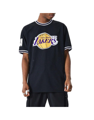 New Era NBA LA Lakers oversized applique t-shirt in black