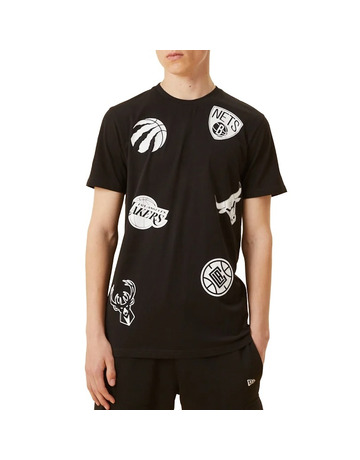 T-Shirt New Era Back Body Water Print NBA Miami Heat - Black - men