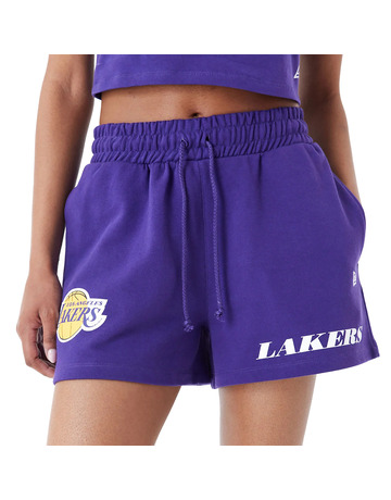 New Era NBA Team LA Lakers Logo Womens Shorts