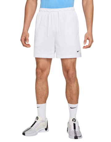 NIke Dri-FIT 5" Mesh Basketball Shorts "White