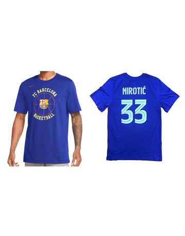 Nike FC Barcelona Dri-FIT Basketball T-Shirt # 33 MIROTIC#