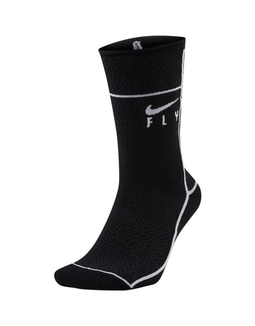 Nike SNKR Sox Swoosh Fly Basketball Crew Socks "Black"