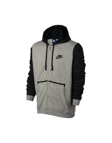Nike Sportswear Hoodie Fz Flc Hybrid (063/dk grey/black/black)