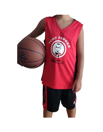 Equipación Junior Peak Sport Basketball Tony Parker Graphic "Red-Black"