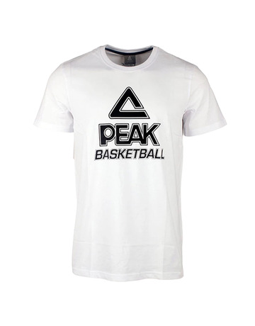 Peak Sport Basketball Round Neck Big Logo Tee "White-Black"