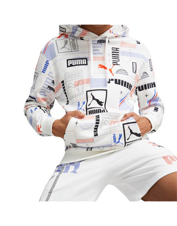 Puma CLASSICS GEN. PUMA AOP Hoodie TR "White-AOP"