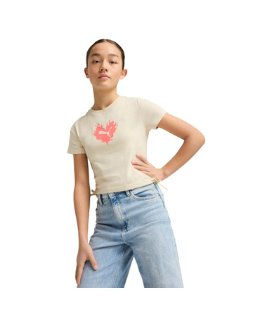 Puma FLAMING LOVE Knotted Tee G "Alpine Snow"