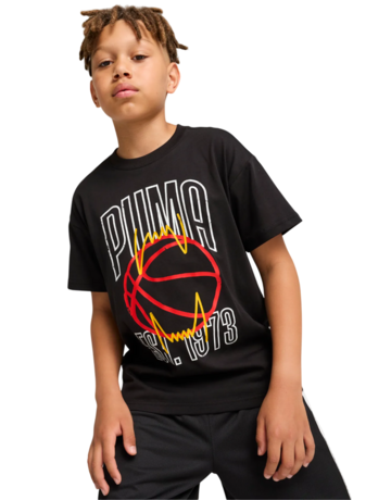 Puma Junior Basketball Winning Shot Tee "Black"