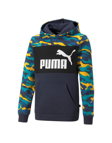 Puma Junior ESS+ Camo Hoodie FL B