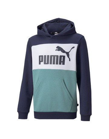 Puma Junior Essentials+ Colorblock Hoodie TR B "Peacoat"