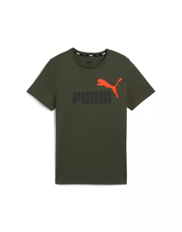 Puma Kids ESS+ 2 Col Logo Tee B "Dark Olive"