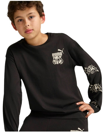 Puma Kids ESS+ MID 90s LS Tee "Black"