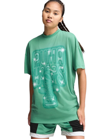 Puma Womans Basketball Art-Hitect Sparkle Trophy Tee 1 "Jade Frost"
