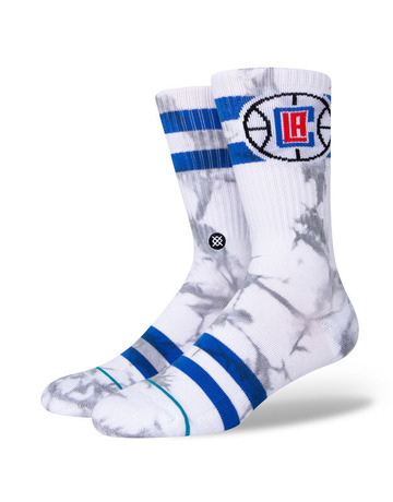Stance Casual NBA Clippers Dyed Crew Socks "Silver"