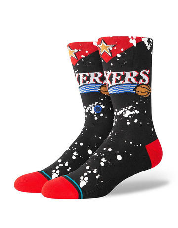 Stance Casual NBA Overspray Philadenphia Crew Socks