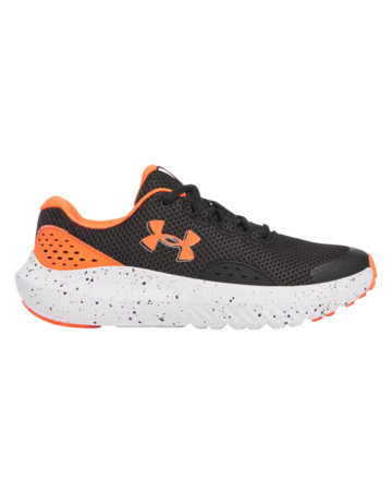 UA Boys' Grade School Surge 4 Running Shoes "Black-Ares Red"