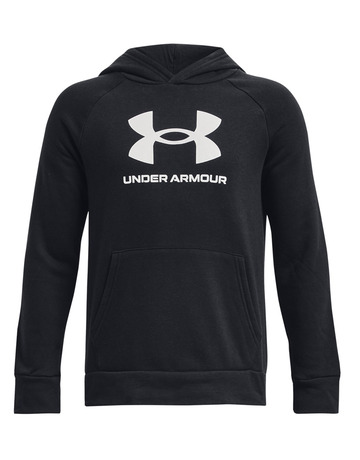 UA Boys' Rival Fleece Big Logo Hoodie "Black"
