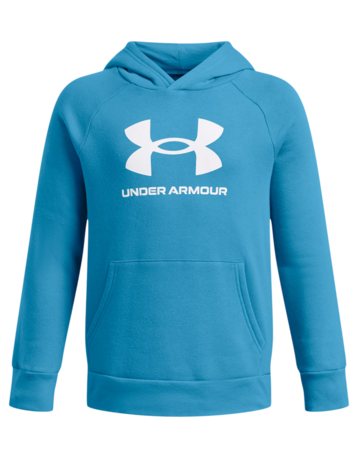 UA Boys' Rival Fleece Big Logo Hoodie "Blue"
