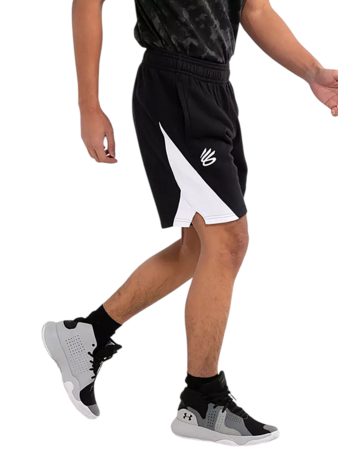 UA Men's Curry Splash Fleece Shorts "Black"