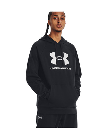 UA Men's Rival Fleece Logo Hoodie "Black"