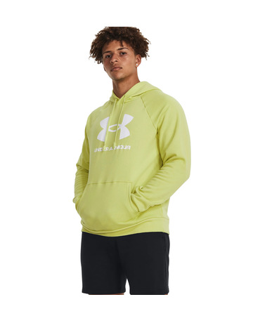 UA Men's Rival Fleece Logo Hoodie "Lime Yellow"