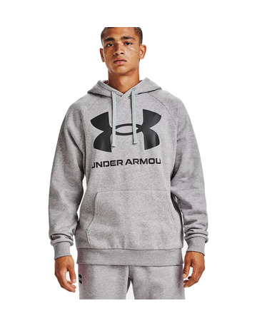 UA Rival Fleece Big Logo Hoodie "Mod Gray Light"