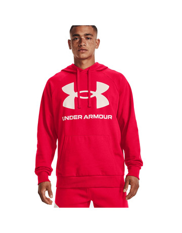 UA Rival Fleece Big Logo Hoodie "Radio Red"