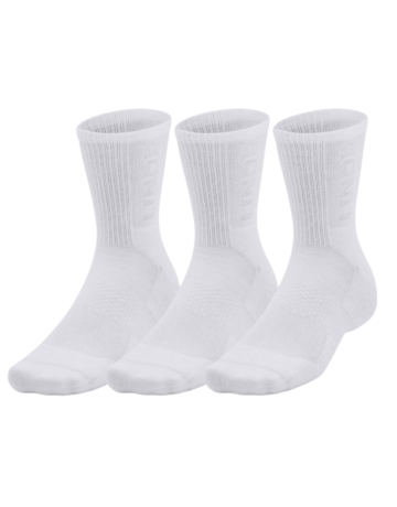 UA Unisex 3-Maker 3-Pack Mid-Crew Socks "White-Mod Gray"