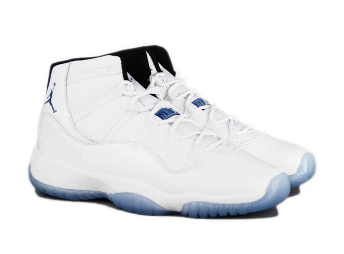 tenis jordan 11 azul con blanco