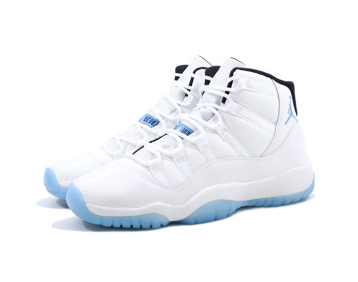 jordan 11 blanco con azul