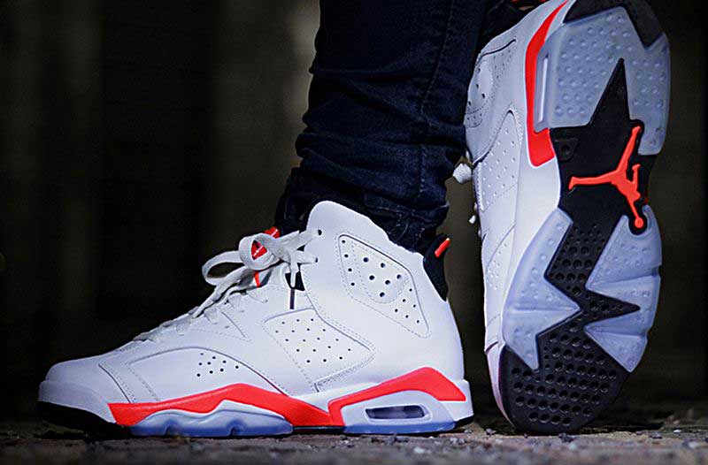 jordan retro 6 blancas con negro