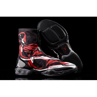 jordan 19 negro con rojo