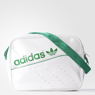sociedad Novela de suspenso vencimiento Adidas Originals Bolso Airliner Perforated (blanco/verde)