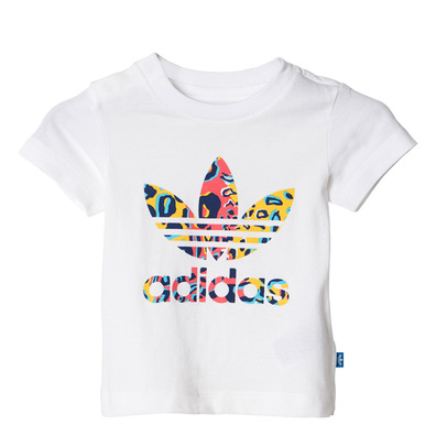 Foto atraer Eso Adidas Originals Camiseta Bebé Soccer Leopard Cub Trefoil (blanc