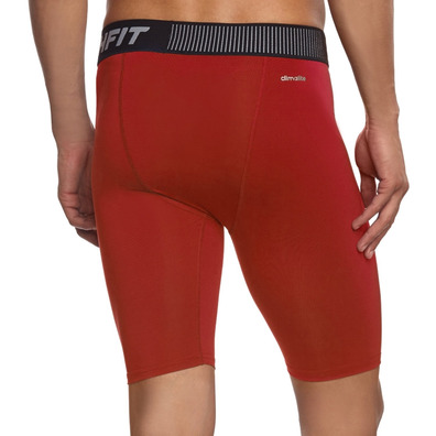 Adidas Pantalón Corto Compresión TechFit Base ST 9 (rojo/negro)
