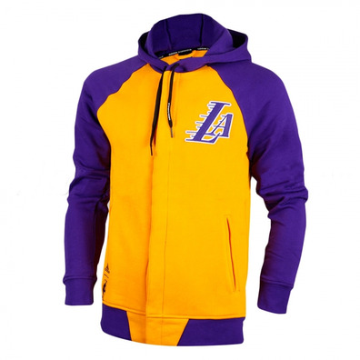Decremento Ejecución declaración Adidas Sudadera FZ Washed L.A Lakers (Amarillo/purpura)