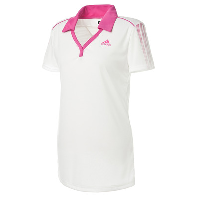 Adidas Polo Mujer Response Tennis (blanco/rosa)