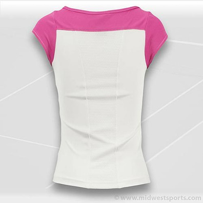 Adidas Camiseta Tennis Girls Response (blanco/rosa)