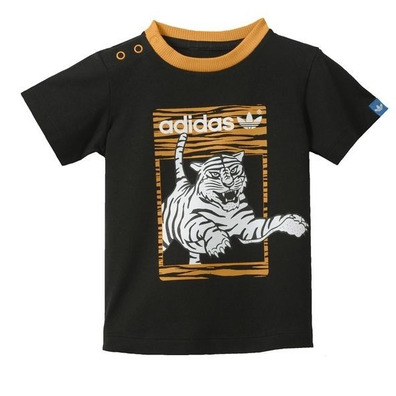 Infantil Tiger Tee (negro/naranja) - manelsanchez.com