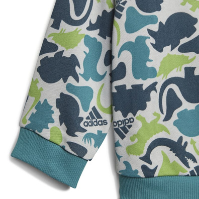 Adidas Essentials Allover Print Jogger Set "Arctic Fusion"